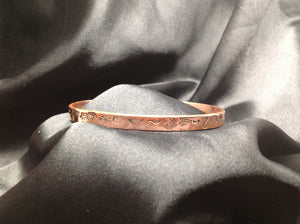 Copper stamped bracelet (custom)