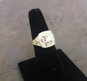 Custom designed gold diamond ring in Classic style (Sold)